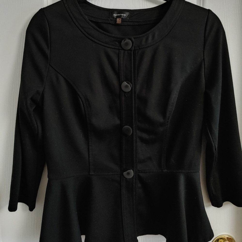 Spense Black Peplum Blazer